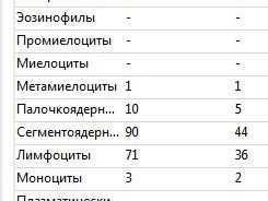 Распечатка лейкоцитарной формулы: 12% бластов при микроскопическом подсчете клеток