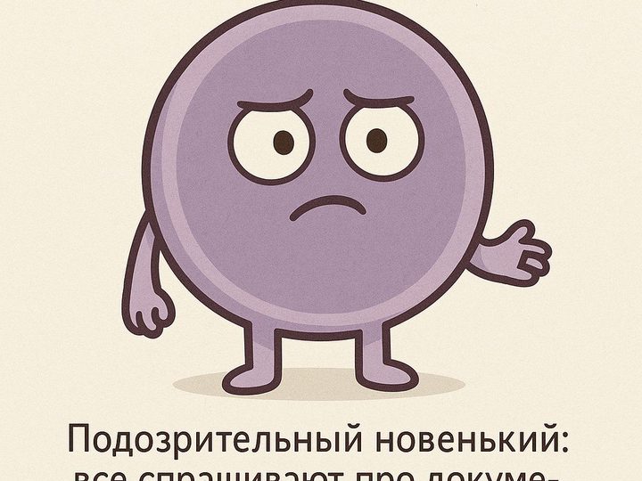 Иллюстрация: незрелая бластная клетка без специфической зернистости